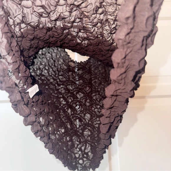 Vintage brown short-sleeve popcorn bubble crinkle shirt - o/s - Picture 9 of 12